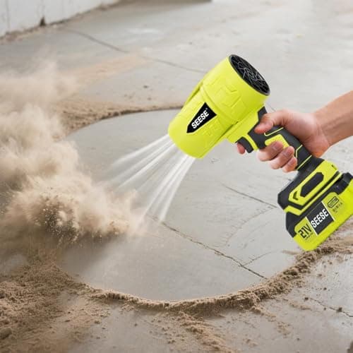 SEESE Turbo Jet Leaf Blower: Cordless Leaf Blower for Yard Leaves, Driveway Sand & Car Drying - 450 CFM High Speed with Ergonomic Handle for Easy Operation — view 5