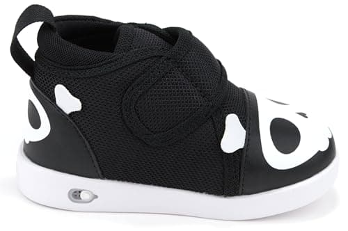 ikiki Squeaky Shoes for Toddlers with On/Off Squeaker Switch - Version 2-2025, Black Skull V2, 5 Toddler — view 2