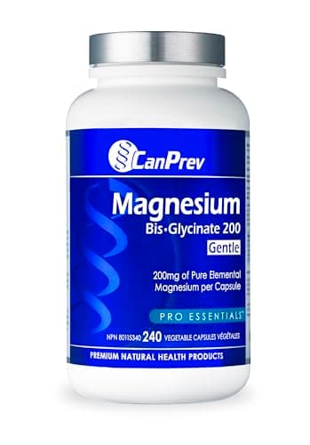 CanPrev Magnesium Bis-Glycinate 200mg Gentle, 240 Veg Caps, Well-Absorbed Complex for Daily Calm & Restful Sleep, Muscle Function, 240 Day Supply