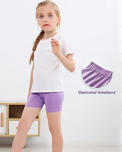 Adorel Girls Shorts Short Leggings Summer Solid Color Pack of 8 Colorful Childhood 5-6 Years (Manufacturer Size 130) — view 5