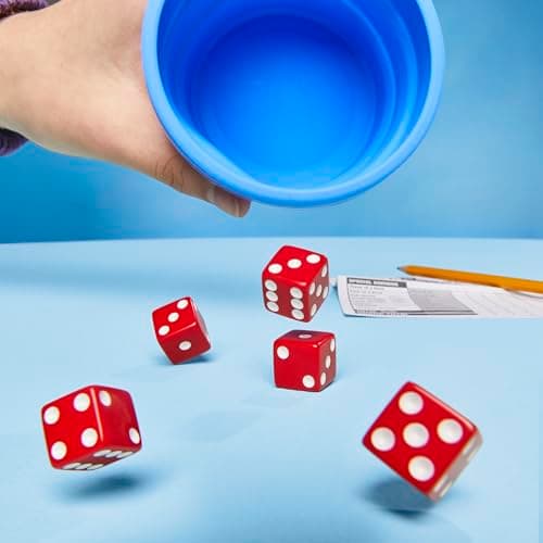 Yahtzee Dice Game | with Collapsible Cup & Storage Case | Fun Family Games for Kids, Teens, Adults | 30 Mins. | 2 or More Players | Ages 8+ (English & French Version) — view 4