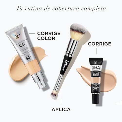 IT Cosmetics CC+ Cream (Medium) - Natural Full Coverage Foundation With SPF 50+, Color Corrector & Anti-Aging Hydrating Serum, Hyaluronic Acid + Peptides, Lightweight - 1.08 fl oz — view 5