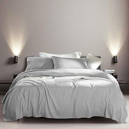 SONORO KATE Bed Sheet Set Super Soft Microfiber 1800 Series Luxury Egyptian Sheets Fit 18-24 Inch Deep Pocket Mattress Wrinkle-6 Piece (Grey, Queen) — view 3