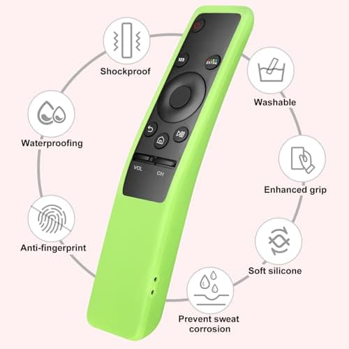 (2 Pack) Cover for Samsung Remote Silicone Protective Case Compatible with Samsung TV Remote Control Cover BN59 Series Glow in The Dark Remote Skin Sleeve — view 2
