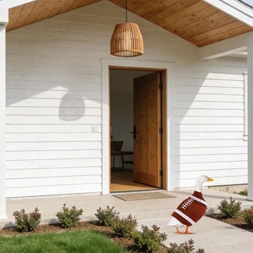 Football Goose Outfits, Sport Theme Lawn Porch Goose Clothes Football Costume Decor for 17in/43.18cm Lawn Yard Porch Outdoor Geese Statue — view 5