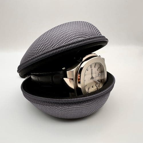 Zippered Portable Watch Travel Case: 2-Pack Single Storage Box Solution for Watch Owners - Protects Wristwatches Smartwatches Up to 50mm for Men Women Travel — view 5