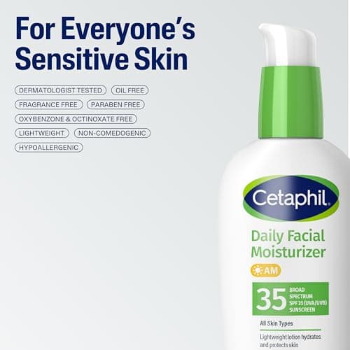 Cetaphil Face Moisturizer, Daily Oil Free Facial Moisturizer with SPF 35, For Dry or Oily Combination Sensitive Skin, Fragrance Free Face Lotion — view 5