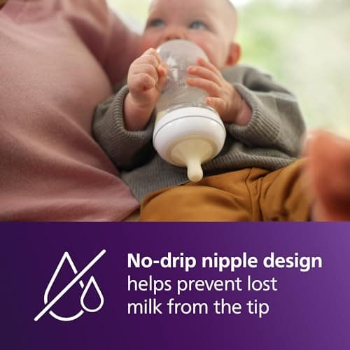 Philips Avent Natural Baby Bottles with Natural Response Nipples (Medium Flow, Flow 3), 9oz, 4-Pack, SCY903/04 — view 5