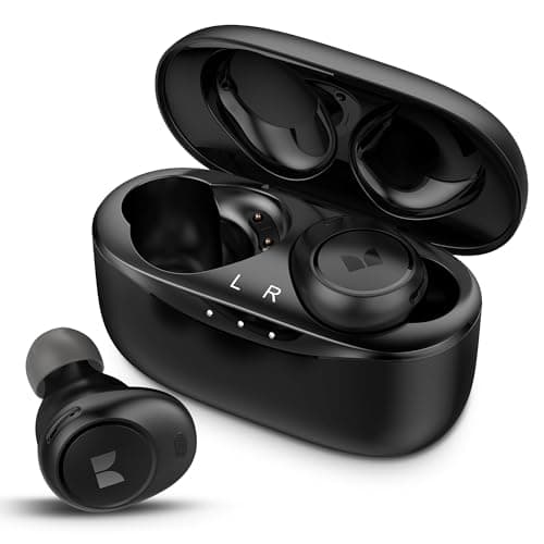 Monster Wireless Earbuds,5.3 Bluetooth in-Ear Headphones Bluetooth Headphones Touch Control with Charging Case, Bluetooth Earbuds,32H Play Black