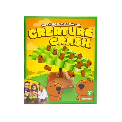 Creature Crash by Relatable, The Capybara Balancing Game, Great Kids Games and Family Game Night Essentials, Includes 49 Capybaras, 1 Balancing Board, 1 Pillar Base, 1 Die, and Instructions — view 6