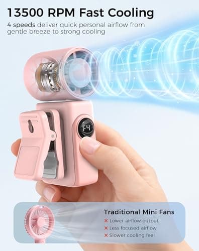 Hotsales Clip-On Portable Fan for Strollers, Handheld Turbo Fan for Travel — view 2