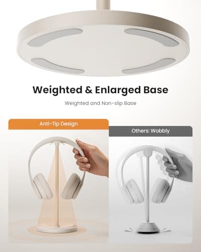 Tiiletzote Headphone Stand, Desktop Headset Holder, Starlight — view 3
