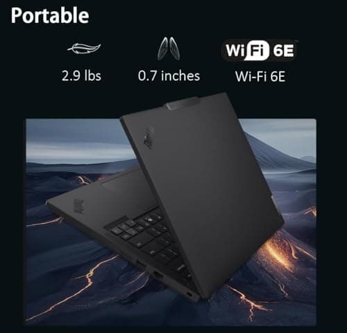 Lenovo ThinkPad T14 G6 AI Business Laptop 14" FHD+ Display, Intel Ultra 5 225U, 16GB DDR5 RAM, 512GB SSD, 5MP FHD Webcam, Fingerprint, Backlit KB, Wi-Fi 6E, 2 Thunderbolt 4 - Black — view 5