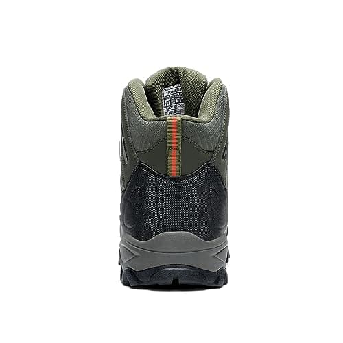 NORTIV 8 Men's Ankle High Waterproof Hiking Boots Outdoor Lightweight Shoes Backpacking Trekking Trails ARMADILLO,Size 10.5W,Army/Green/Black/Orange,160448_M-W — view 5