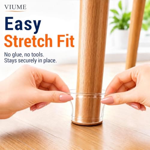 32 Pcs Chair Leg Floor Protectors for Hardwood Floors Silicone Covers to Protect Wood Tile Floors Felt Pads Furniture Leg Caps Anti-Scratch Reduce Noise (Fit:1.3"-2") — view 6