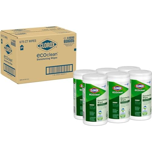 CloroxPro Clorox EcoClean Disinfecting Wipes, Multi Purpose Bleach Free Cleaner, Made with Citric Acid and Plant Based Ingredients, Antibacterial Disinfectant, Multi Surface Use, 75 Ct, Pack of 6 — view 13