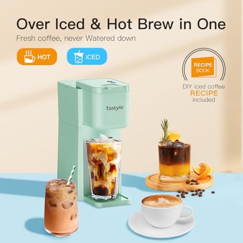 Tastyle Mini Single Serve Hot and Iced Coffee Maker for K Cup and Ground — view 2