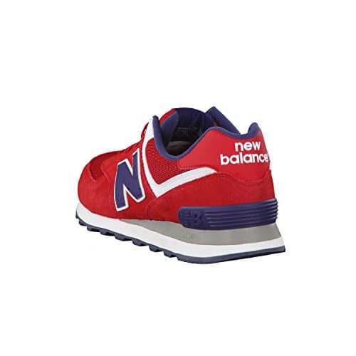 New Balance Unisex 574 V2 Lace-Up Sneaker,Red/Navy,Men 7.5 / Women 9 — view 5
