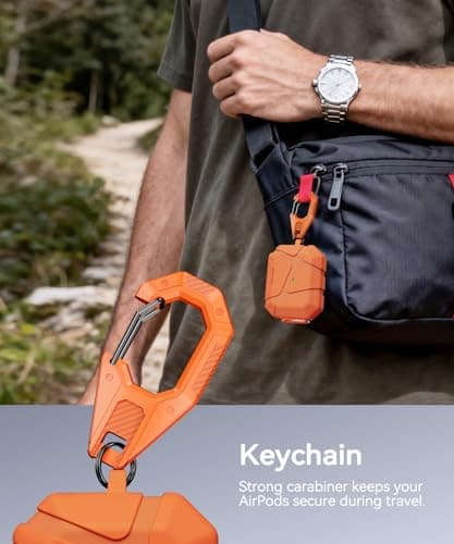 TNSNK for AirPods Pro 3rd Case with Secure Lock-Orange — view 6