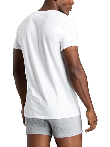 Fruit of the Loom Men's Stay Tucked Crew T-Shirt - Large - White (Pack of 6) — view 3