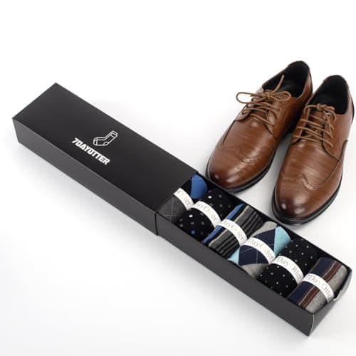 7DayOtter Modal Odor Resistant Cotton Business Dress Men's Crew Socks 6 Pack — view 2