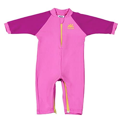 Nozone Fiji Sun Protective Baby Girl Swimsuit in Bahama Pink/Fuchsia, 12-18 Months