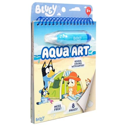 Horizon Group USA Bluey Aqua Art - Reusable Water Reveal Activity Pages With Water Pen for No-Mess Drawing and Coloring — view 5