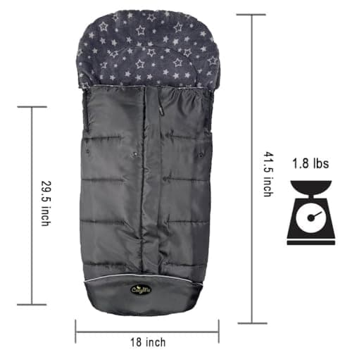 CozyMe Stroller Footmuff, Winter Stroller Cover for Toddler, Easy Temperature Reguration Stroller Bunting Bag for Baby, Waterproof Stroller Blanket Evolution for Cold Weather Child, 6M-4T — view 4
