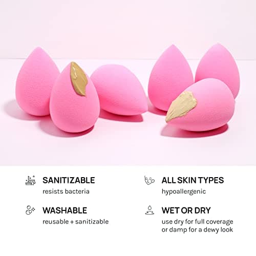 AOA Studio Collection makeup Sponge Set Latex Free and High-definition Set of 6 makeup Wonder blender For Powder Cream and Liquid, Super Soft Wonder Beauty Cosmetic — view 4