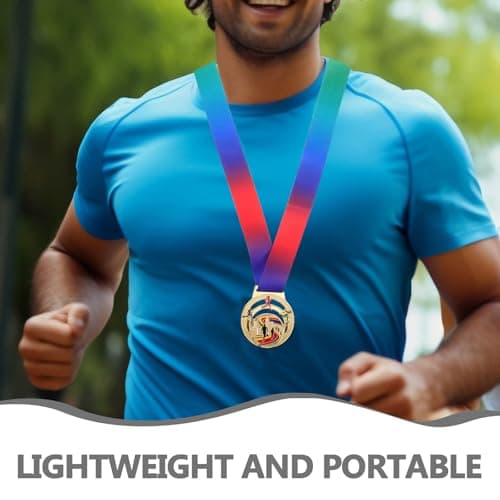 Veemoon Zinc Alloy Running Medals with Ribbon – Sports Award Prize Medals for Track Competitions and Outdoor — view 2