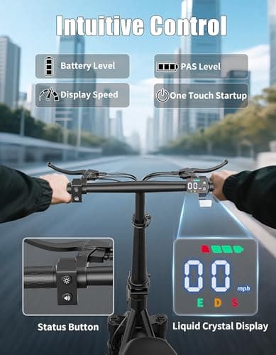 Electric Scooter for Adults with Seat, 1500W Peak Motor, 72 km Range, 40 km/h Top Speed, 48V 13Ah Battery, 136 kg Load Capacity, Dual Disc Brake, 10" Off-Road Foldable E-Scooter for Teens & Adults — view 3