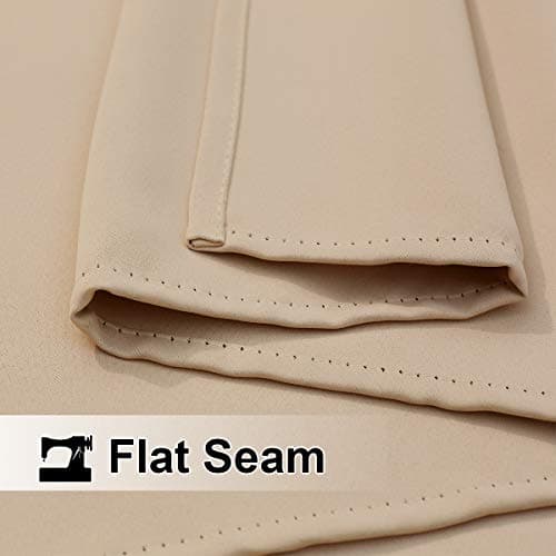 NICETOWN Outdoor Gazebo Curtains Windproof Top & Bottom Grommet, Thermal Insulated Light Blocking Windproof Drapes for Yard/Porch, W52 x L84, Set of 2, Biscotti Beige — view 7