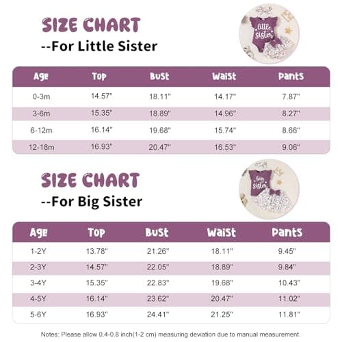 FAMIHAO Big Sister Little Sister Matching Outfits Baby Girl Romper Tops with Floral Shorts Summer Clothes Set,3-6M Purple — view 6