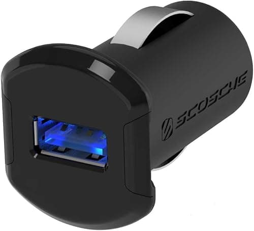 Scosche USBC121M ReVolt Universal Cigarette Lighter Single Device Compact One Port USB Car Charger, Fast Charge One Device Quickly, Black — view 2