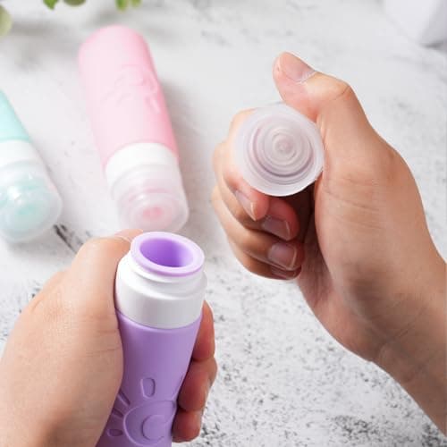 Zafit 18 Pack travel Bottles for Toiletries, TSA Approved Silicone Travel Containers Leak Proof Refillable Travel Accessories for Shampoo Conditioner Lotion Body Wash(Multicolored C) — view 4