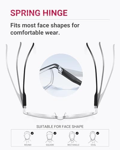 4PCSFashion Anti-blue light Reading Glasses Quality Readers for Men Women(2.5X) — view 8