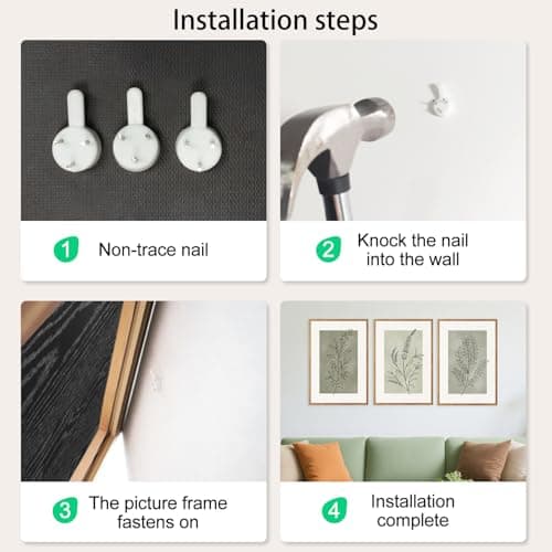 CHDITB Botanical Sage Leaf Framed Canvas Wall Art Set of 3, Minimalist Wall Decor, Boho Nature Floral Greenery Wall Painting, Neutral Botanical Plant Art Prints for Dining Room Bedroom Decor 12”X16” — view 6