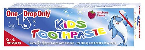 One Drop Only Kids Toothpaste for Children Ages 0-6 – Gentle Baby & Toddler Toothpaste for Milk Teeth, Raspberry Flavor, Kids Cavity Protection & Enamel Care, 50 ml, German Dental Care — view 4