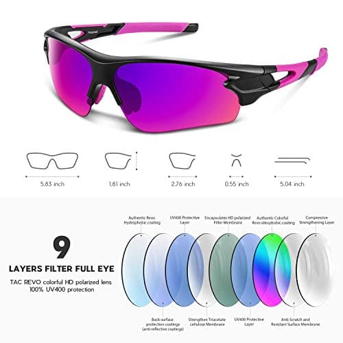 BEACOOL Polarized Sports Sunglasses for Men Women Baseball Running Cycling Fishing Softball Golf TAC Safety Glasses UV400 — view 2
