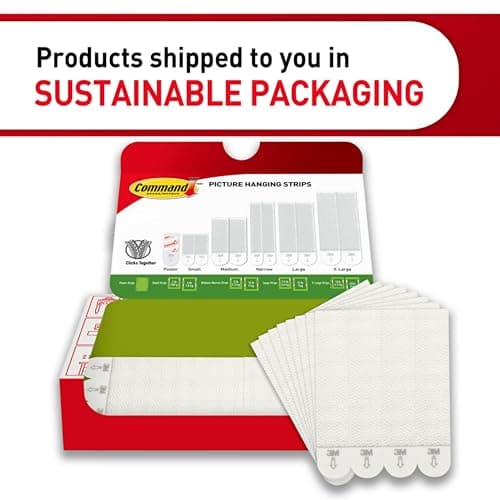 Command 20 Lb XL Heavyweight Picture Hanging Strips, Damage Free Hanging Picture Hangers, Heavy Duty Wall Hanging Strips for Back to School Dorm Organization, 10 White Adhesive Strip Pairs — view 9