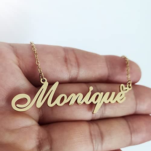 RONKAHSHOW Babygirl Custom Pendant Name Necklace Customized Personalized with Heart Necklace Best Gift for Women New Year Birthday Mother’s day Christmas wedding Party G — view 5