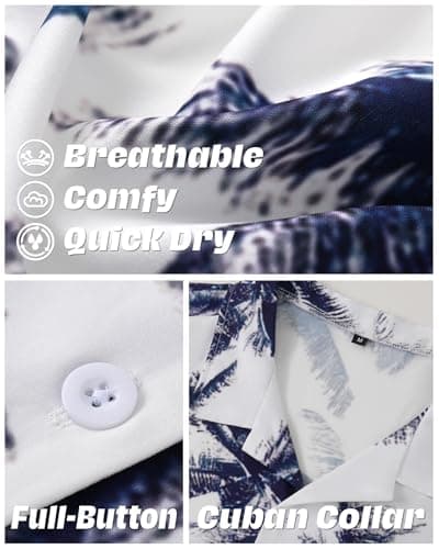 HMIYA Mens Shirts Hawaiian Short Sleeve Button Up Shirt Men Beach Vacation Casual Summer Chemise Homme — view 4