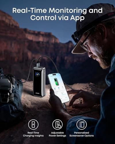 Anker Prime Power Bank, 26,250mAh 3-Port Portable Charger with 300W Max Output, Two-Way Charging, TSA-Approved, App Control, for MacBook, iPhone 17/16 Series, and More (Base Not Included) — view 5