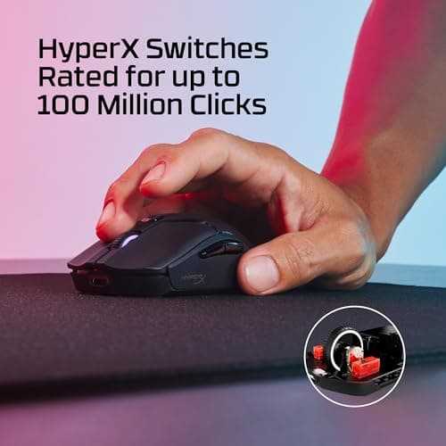 HyperX Pulsefire Haste 2 Mini – Wireless Gaming Mouse for PC Compact Lightweight Bluetooth 2.4GHz Black — view 4