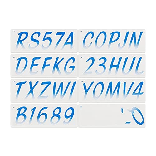STIFFIE Whipline Blue/White 3" Alpha-Numeric Registration Identification Numbers Stickers Decals for Boats & Personal Watercraft — view 2