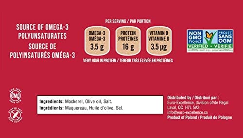 King Oscar, Skinless & Boneless Mackerel Fillets in Olive Oil, 115 Gram Cans (Pack of 12) — view 2