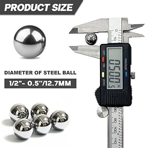25 Pieces 1/2"(0.5'') Steel Bearing Balls Precision Bearing Steel Ball Assortment Kit(13mm)