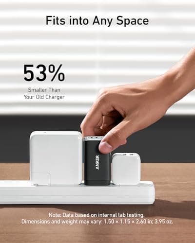 Anker Phone Charger, 65W 3-Port Fast Compact Foldable USB C Charger Block, Type C Charger Fast Charging for MacBook Pro/Air, iPad Pro, Galaxy S20, Dell XPS 13, Note 20/10+, iPhone 17 Series, and More — view 3
