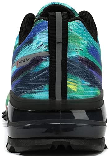 Kricely Men's Trail Running Shoes Fashion Hiking Sneakers Lightweight Tennis Cross Training Shoe Tie dye Non-Slip Walking Footwear Size 10 — view 2