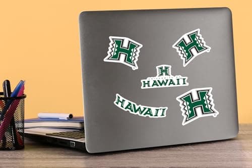 University of Hawaii 50ct Vinyl Large Deluxe Stickers Variety Pack - Laptop, Water Bottle, Scrapbooking, Tablet, Skateboard, Indoor/Outdoor — view 2